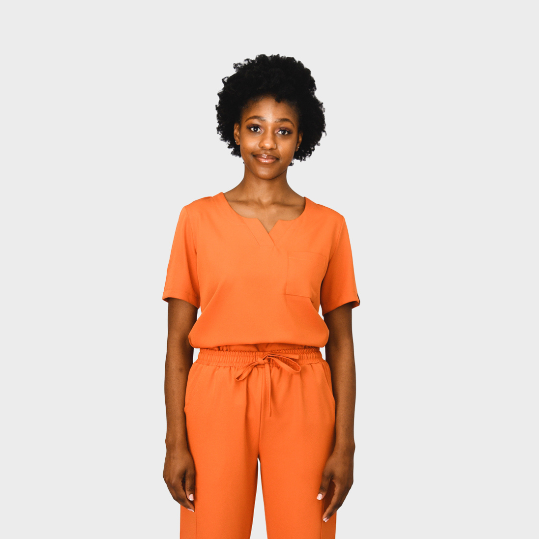 LADIES ACTIVE NALEDI TOP WITH REGULAR SLEEVE - Greens Medi Scrubs South Africa - Premium Medical Uniforms & Apparel - Delivery Across SA