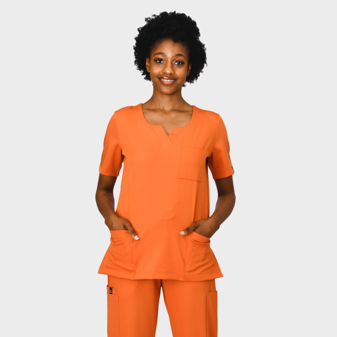 LADIES ACTIVE NALEDI TOP WITH REGULAR SLEEVE - Greens Medi Scrubs South Africa - Premium Medical Uniforms & Apparel - Delivery Across SA