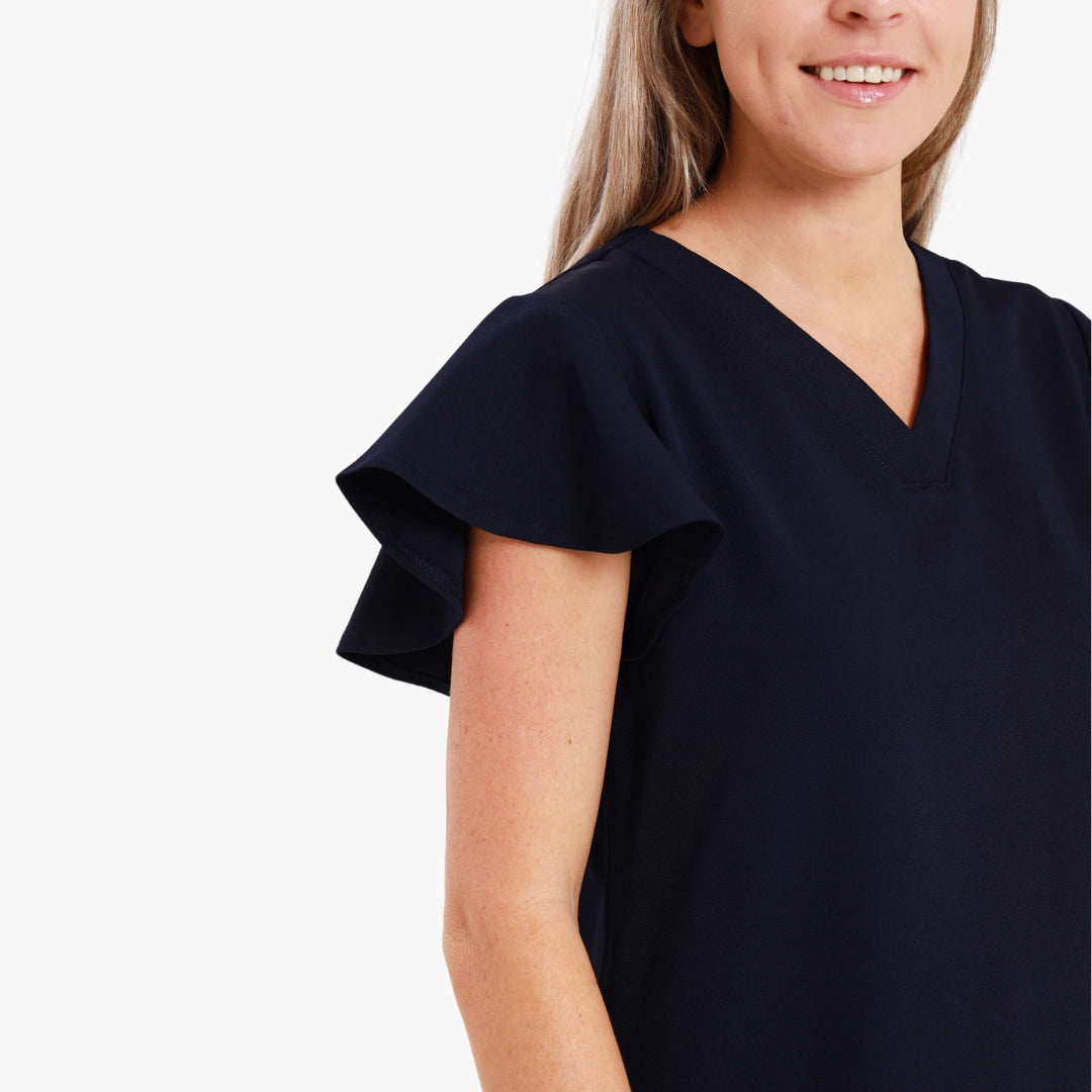 THE LADIES V-NECK FLOW TOP - Greens Medi Scrubs South Africa - Premium Medical Uniforms & Apparel - Delivery Across SA