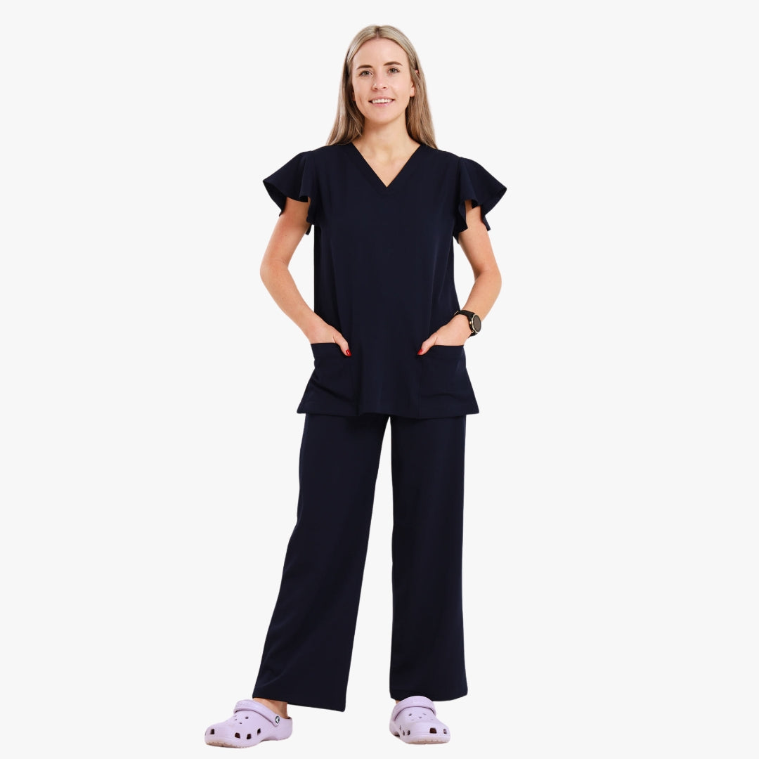 NEW LADIES WIDELEG PANTS - Greens Medi Scrubs South Africa - Premium Medical Uniforms & Apparel - Delivery Across SA