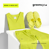 GREENSGO MENS ACTIVE V-NECK SET - Greens Medi Scrubs South Africa - Premium Medical Uniforms & Apparel - Delivery Across SA