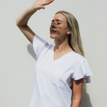 NEW LADIES MAIE TOP WITH FLOW SLEEVE - Greens Medi Scrubs South Africa - Premium Medical Uniforms & Apparel - Delivery Across SA