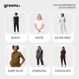 GREENSGO LADIES ACTIVE V-NECK SET (ACTIVE X SLIM PANTS) - Greens Medi Scrubs South Africa - Premium Medical Uniforms & Apparel - Delivery Across SA