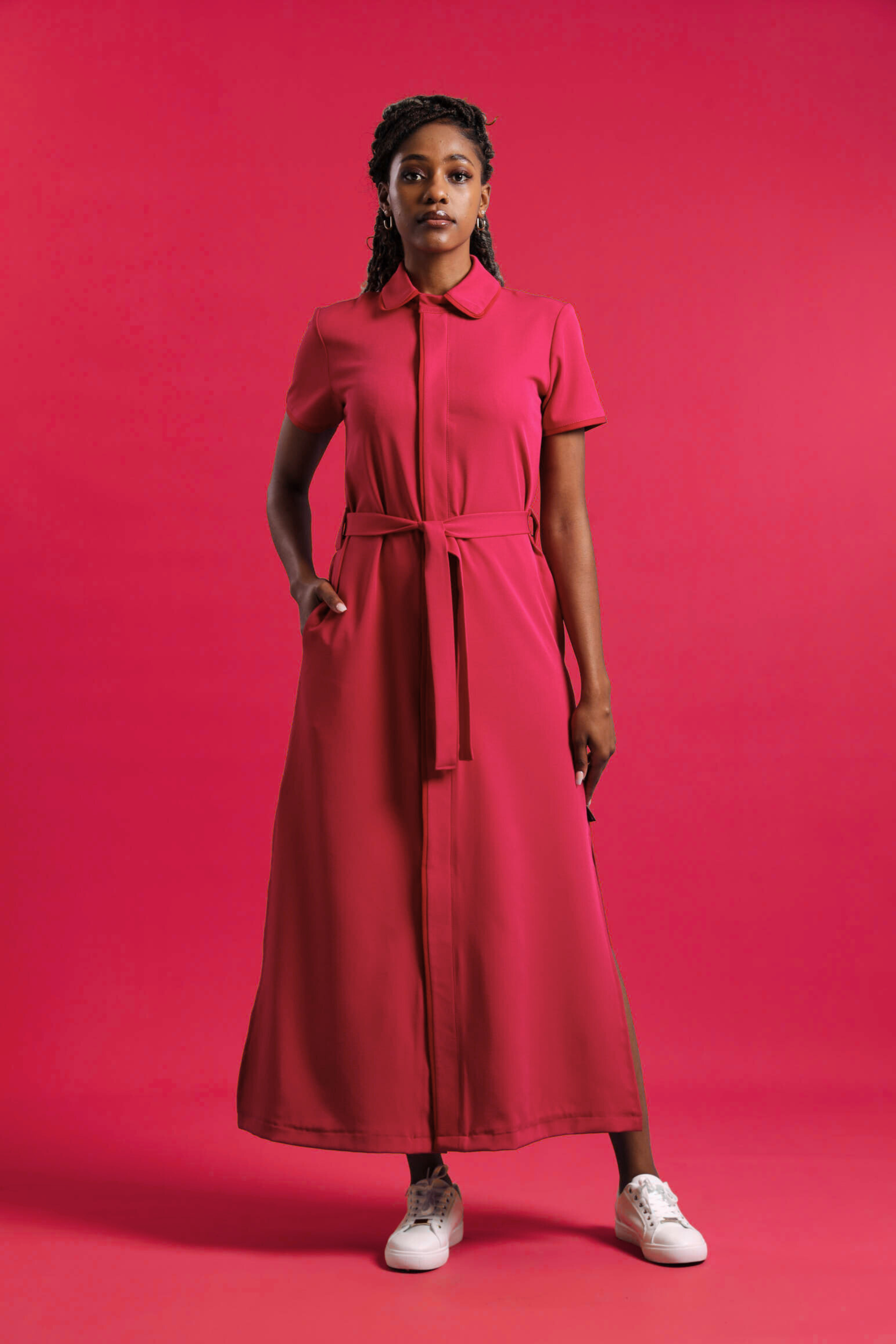 NEW LADIES SHORTSLEEVE MODEST DRESS - Greens Medi Scrubs South Africa - Premium Medical Uniforms & Apparel - Delivery Across SA