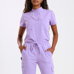 THE LUX LADIES MANDARIN FEMME TOP - Greens Medi Scrubs South Africa - Premium Medical Uniforms & Apparel - Delivery Across SA