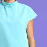 THE LUX LADIES MANDARIN PETAL TOP - Greens Medi Scrubs South Africa - Premium Medical Uniforms & Apparel - Delivery Across SA
