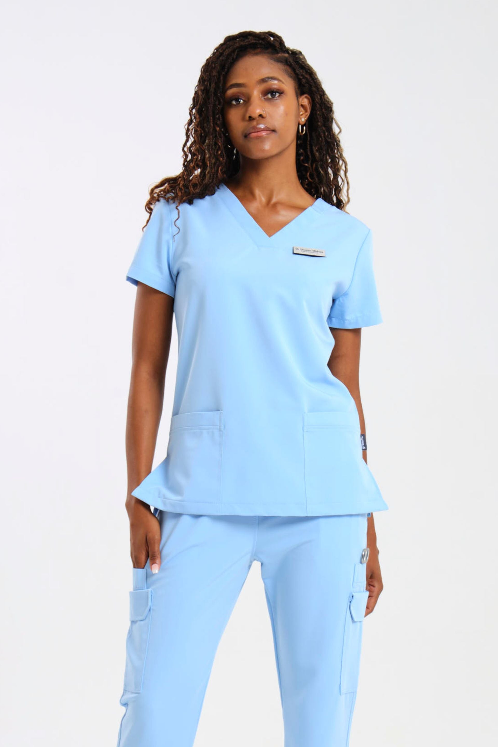 THE LUX LADIES V-NECK FEMME TOP - Greens Medi Scrubs South Africa - Premium Medical Uniforms & Apparel - Delivery Across SA