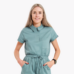 NEW LADIES PRO-COLLARED FEMME TOP - Greens Medi Scrubs South Africa - Premium Medical Uniforms & Apparel - Delivery Across SA