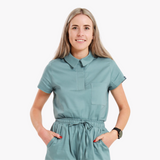 NEW LADIES PRO-COLLARED FEMME TOP - Greens Medi Scrubs South Africa - Premium Medical Uniforms & Apparel - Delivery Across SA