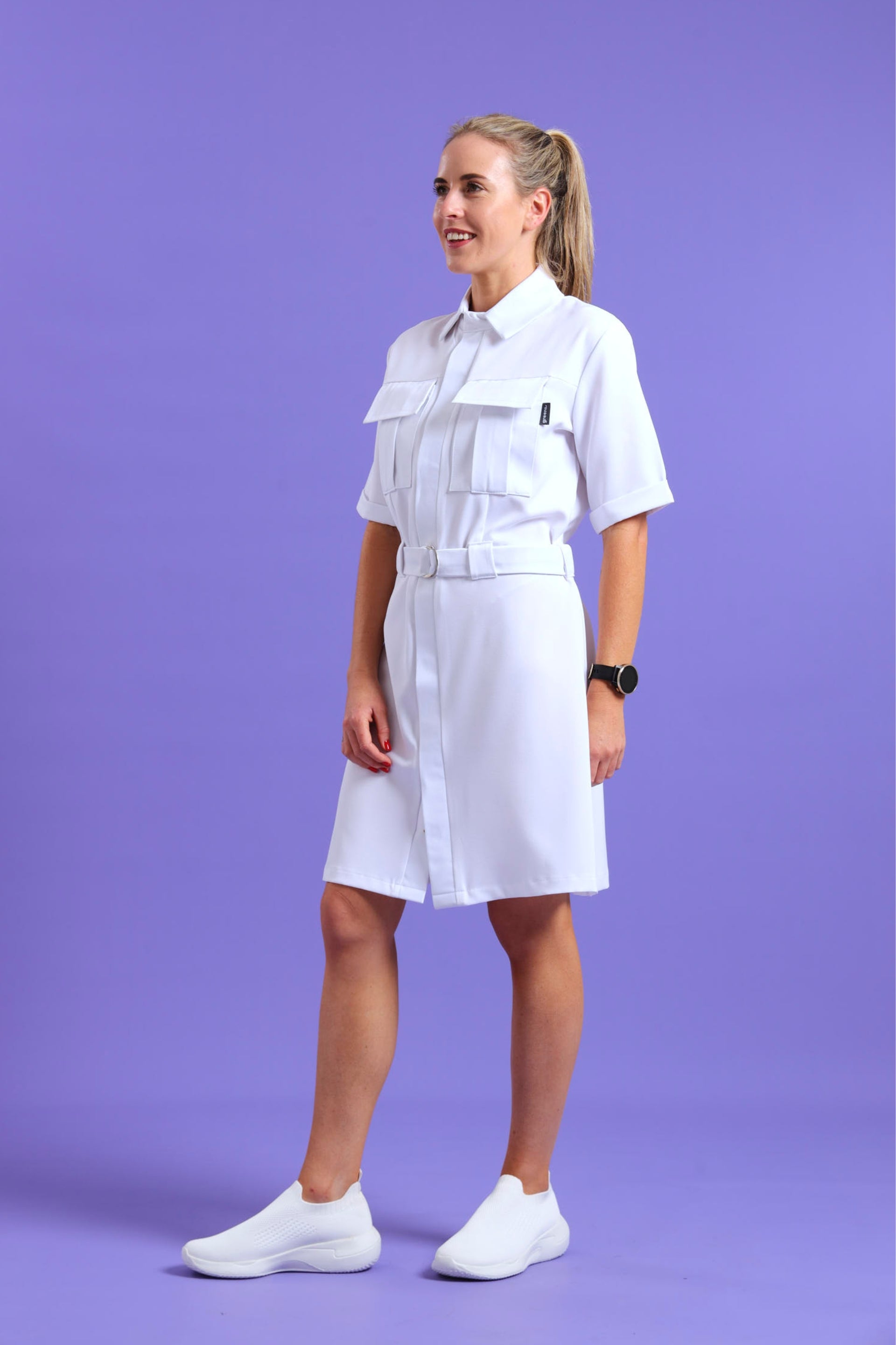 NEW LADIES SHORTSLEEVE MILITARY DRESS - Greens Medi Scrubs South Africa - Premium Medical Uniforms & Apparel - Delivery Across SA