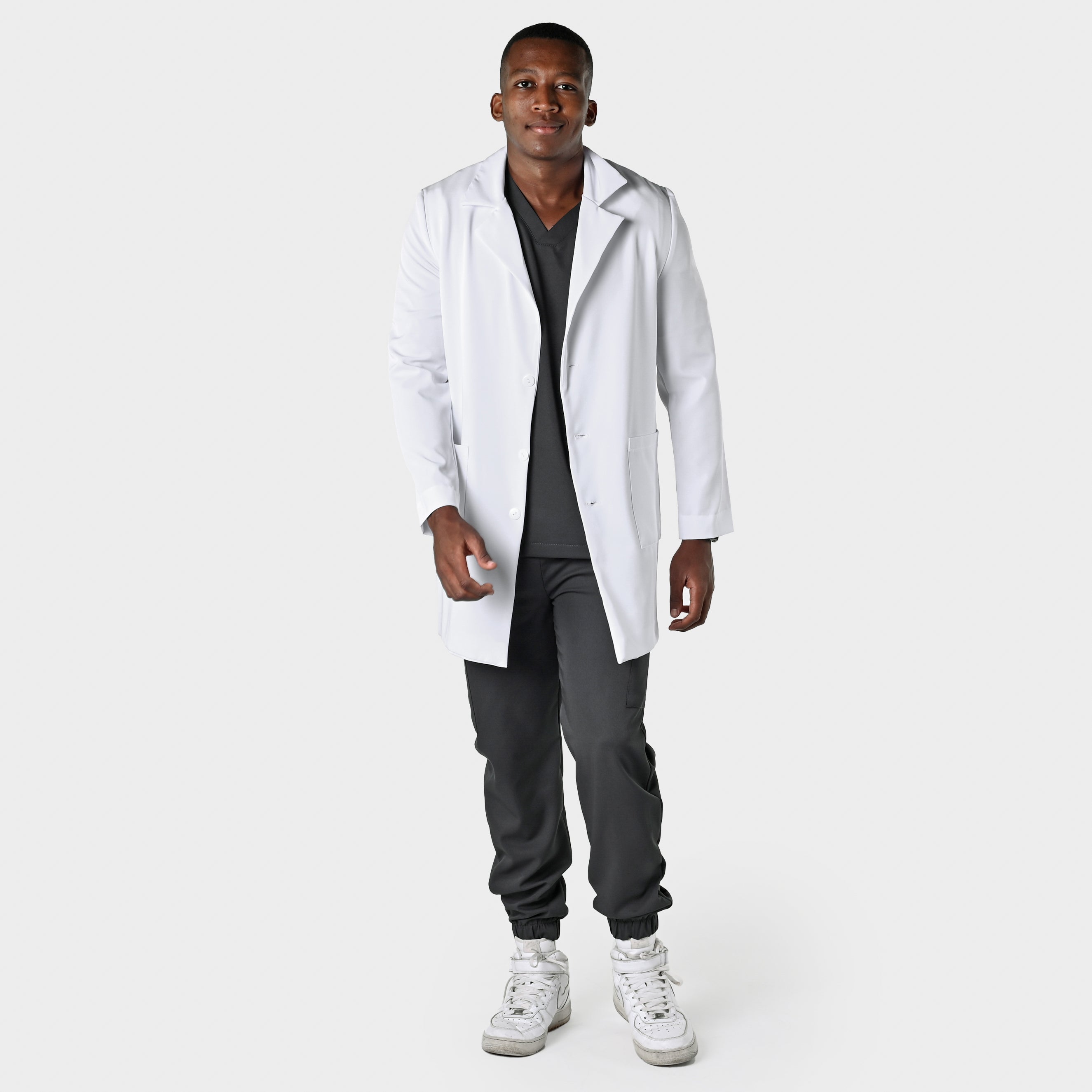 MENS LONGSLEEVE LUXE LAB COAT - Greens Medi Scrubs South Africa - Premium Medical Uniforms & Apparel - Delivery Across SA
