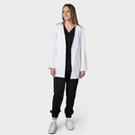 LADIES LONGSLEEVE COLLARLESS LUXE LAB COAT - Greens Medi Scrubs South Africa - Premium Medical Uniforms & Apparel - Delivery Across SA