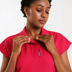NEW LADIES PRO-COLLARED DRESS WITH PETAL SLEEVE - Greens Medi Scrubs South Africa - Premium Medical Uniforms & Apparel - Delivery Across SA