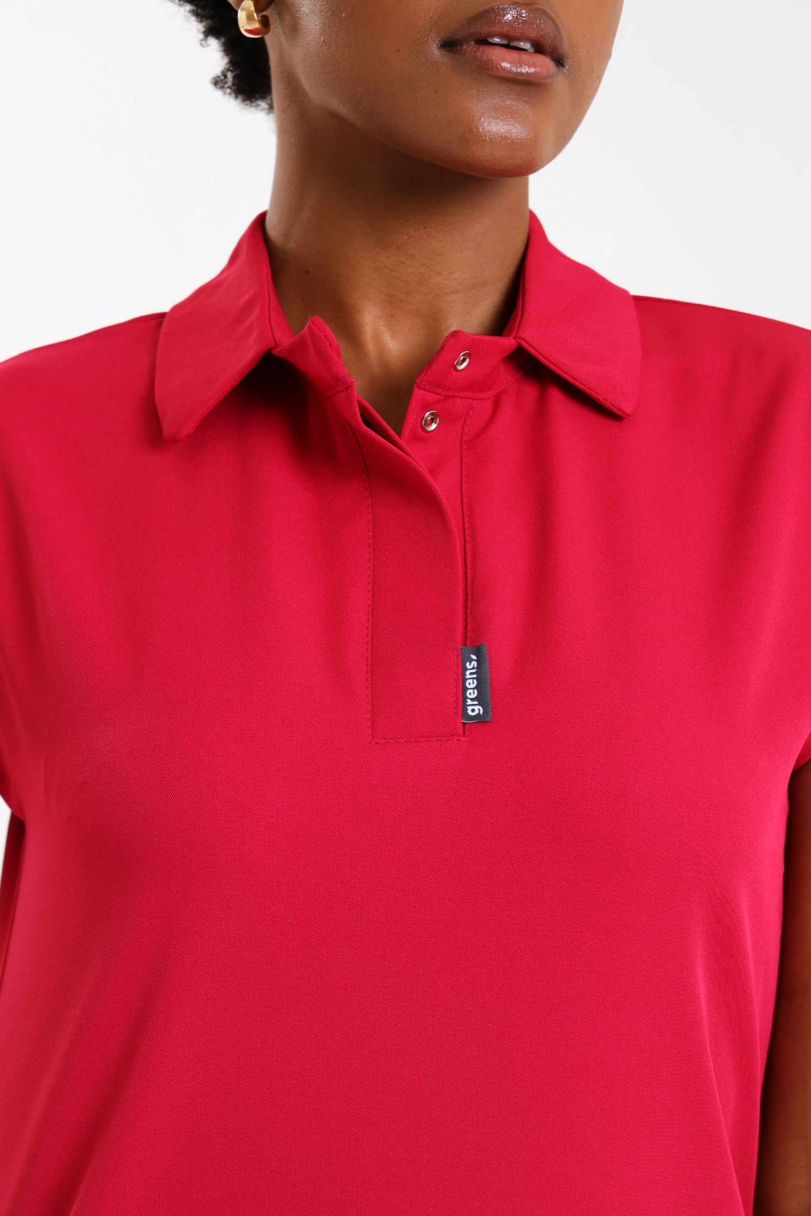 NEW LADIES PRO-COLLARED DRESS WITH FEMME SLEEVE - Greens Medi Scrubs South Africa - Premium Medical Uniforms & Apparel - Delivery Across SA