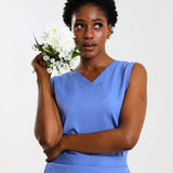 NEW LADIES V-NECK SLEEVELESS TOP - Greens Medi Scrubs South Africa - Premium Medical Uniforms & Apparel - Delivery Across SA