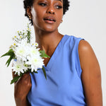 NEW LADIES V-NECK SLEEVELESS TOP - Greens Medi Scrubs South Africa - Premium Medical Uniforms & Apparel - Delivery Across SA