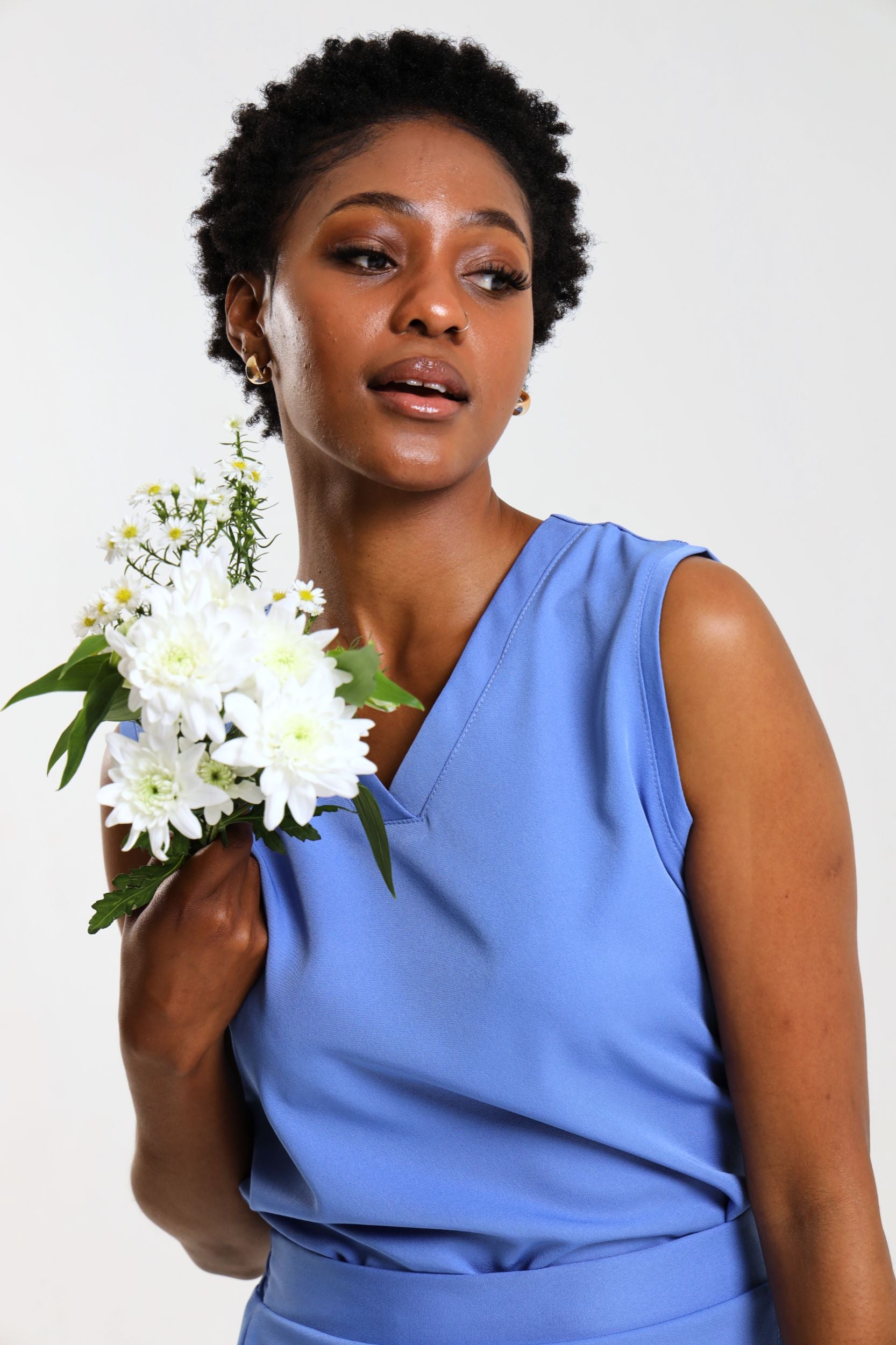 NEW LADIES V-NECK SLEEVELESS TOP - Greens Medi Scrubs South Africa - Premium Medical Uniforms & Apparel - Delivery Across SA