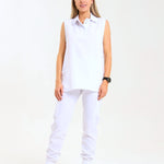 NEW LADIES PRO-COLLARED SLEEVELESS TOP - Greens Medi Scrubs South Africa - Premium Medical Uniforms & Apparel - Delivery Across SA