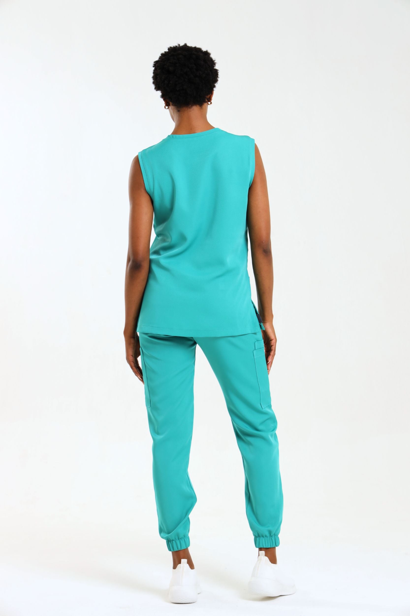 NEW LADIES ROUND SLEEVELESS TOP - Greens Medi Scrubs South Africa - Premium Medical Uniforms & Apparel - Delivery Across SA