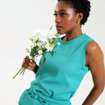 NEW LADIES ROUND SLEEVELESS TOP - Greens Medi Scrubs South Africa - Premium Medical Uniforms & Apparel - Delivery Across SA
