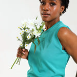 NEW LADIES ROUND SLEEVELESS TOP - Greens Medi Scrubs South Africa - Premium Medical Uniforms & Apparel - Delivery Across SA