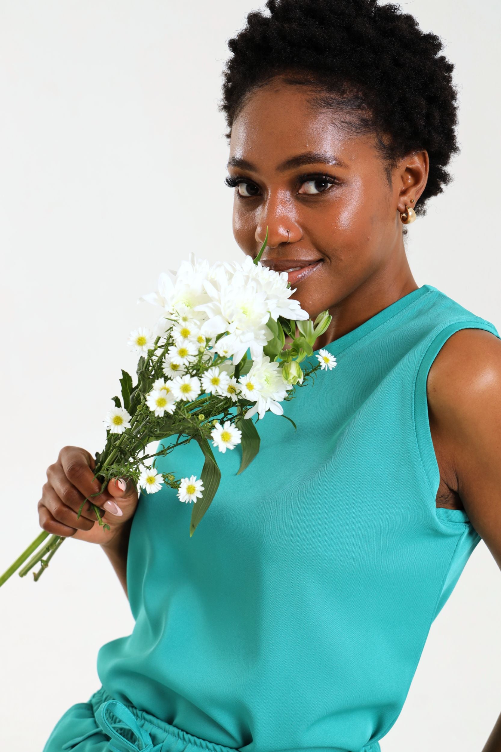 NEW LADIES ROUND SLEEVELESS TOP - Greens Medi Scrubs South Africa - Premium Medical Uniforms & Apparel - Delivery Across SA