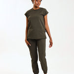 NEW LADIES ROUND PETAL TOP - Greens Medi Scrubs South Africa - Premium Medical Uniforms & Apparel - Delivery Across SA
