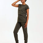 NEW LADIES ROUND PETAL TOP - Greens Medi Scrubs South Africa - Premium Medical Uniforms & Apparel - Delivery Across SA