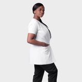 LADIES SHORTSLEEVE LUXE LAB COAT WITH COLLAR - Greens Medi Scrubs South Africa - Premium Medical Uniforms & Apparel - Delivery Across SA