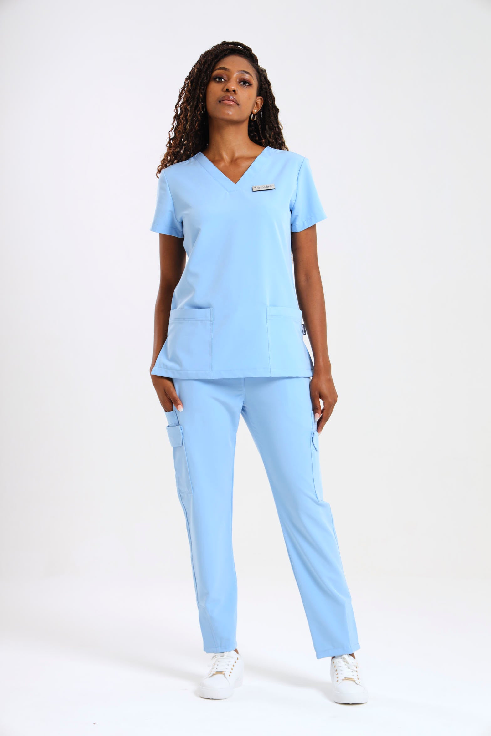 THE LUX LADIES V-NECK FEMME TOP - Greens Medi Scrubs South Africa - Premium Medical Uniforms & Apparel - Delivery Across SA
