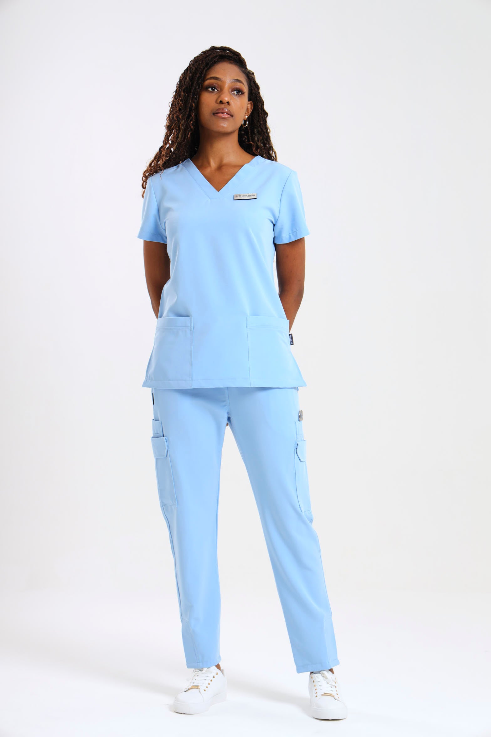 THE LUX LADIES V-NECK FEMME TOP - Greens Medi Scrubs South Africa - Premium Medical Uniforms & Apparel - Delivery Across SA