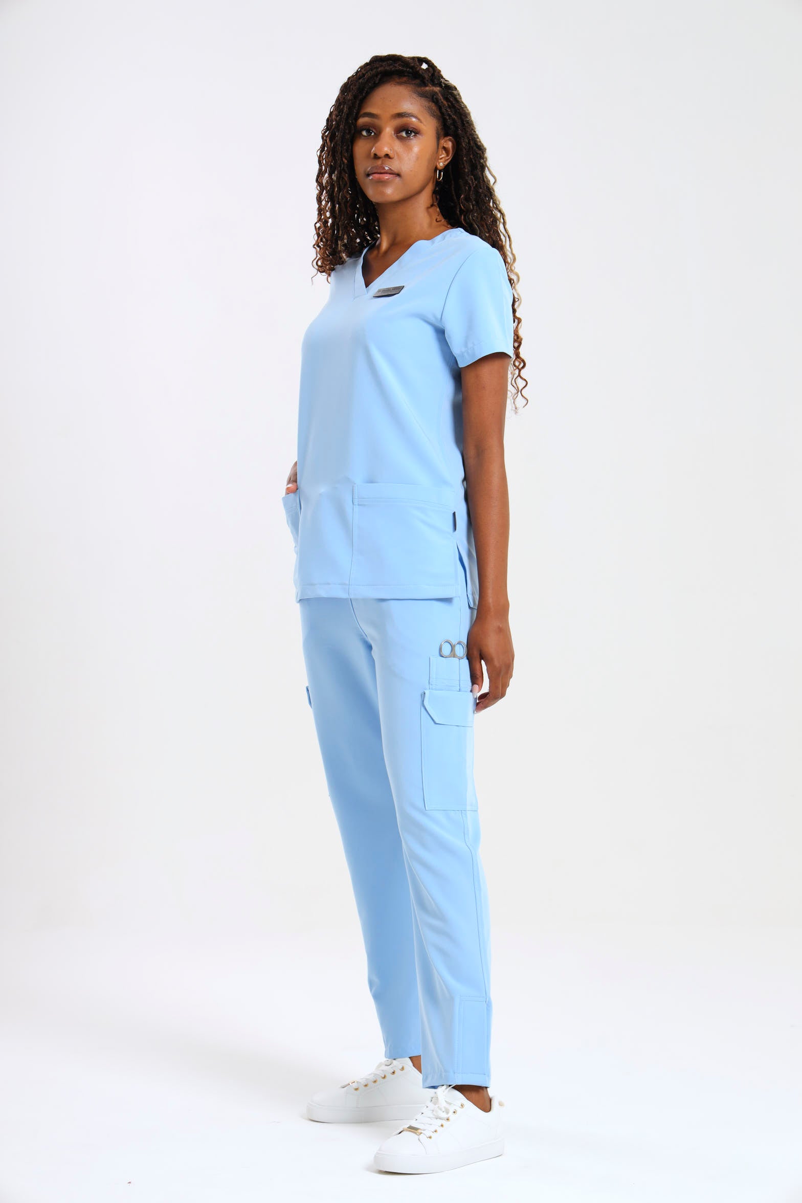 THE LUX LADIES V-NECK FEMME TOP - Greens Medi Scrubs South Africa - Premium Medical Uniforms & Apparel - Delivery Across SA
