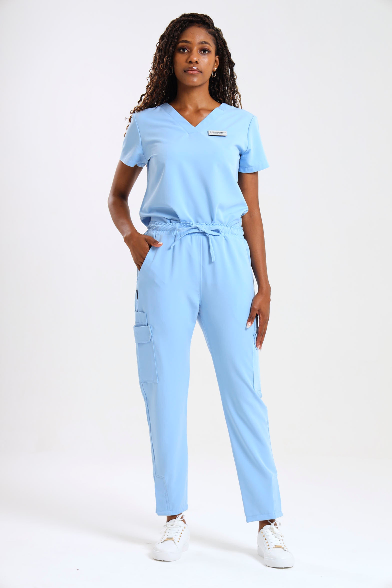 THE LUX LADIES V-NECK FEMME TOP - Greens Medi Scrubs South Africa - Premium Medical Uniforms & Apparel - Delivery Across SA