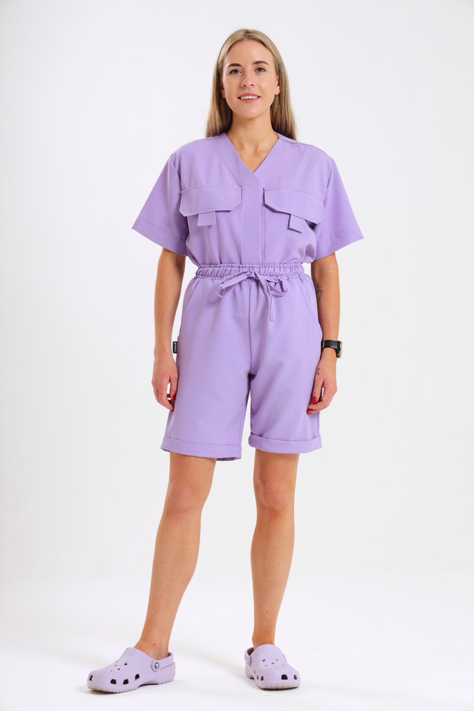 NEW LADIES LUX BOX CROP SHIRT - Greens Medi Scrubs South Africa - Premium Medical Uniforms & Apparel - Delivery Across SA