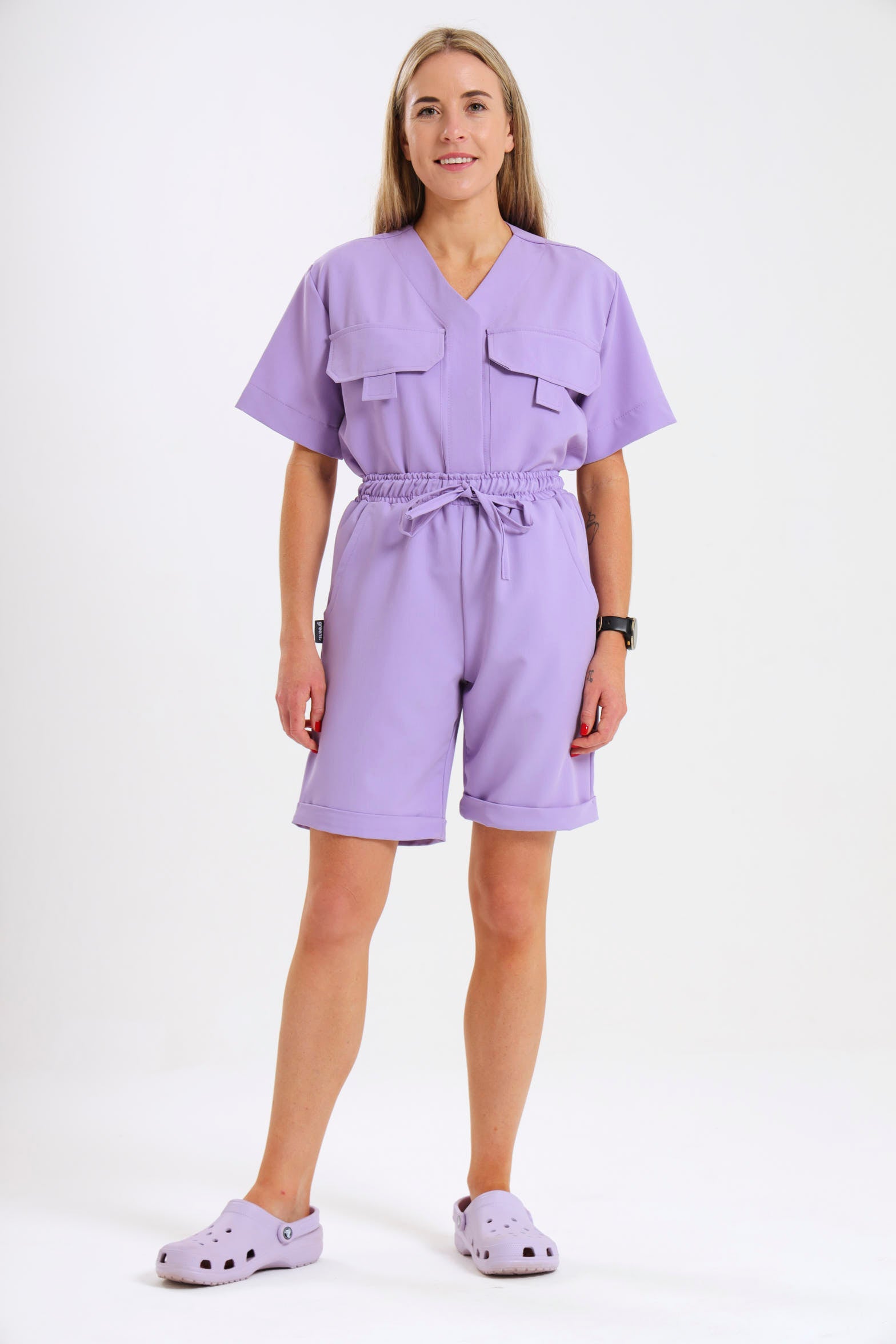 NEW LADIES LUX BOX CROP SHIRT - Greens Medi Scrubs South Africa - Premium Medical Uniforms & Apparel - Delivery Across SA