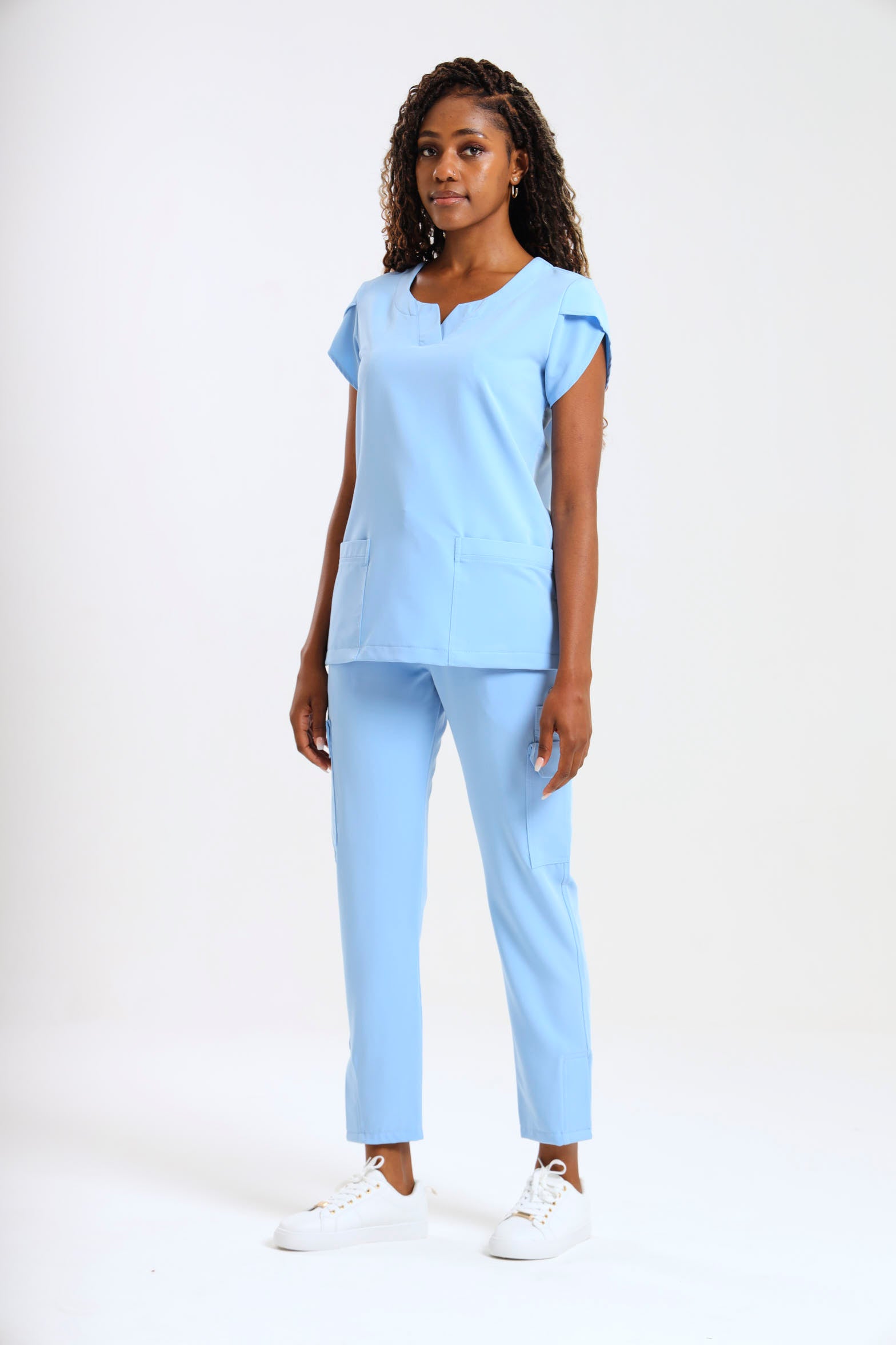 THE LUX LADIES NALEDI TULIP TOP - Greens Medi Scrubs South Africa - Premium Medical Uniforms & Apparel - Delivery Across SA