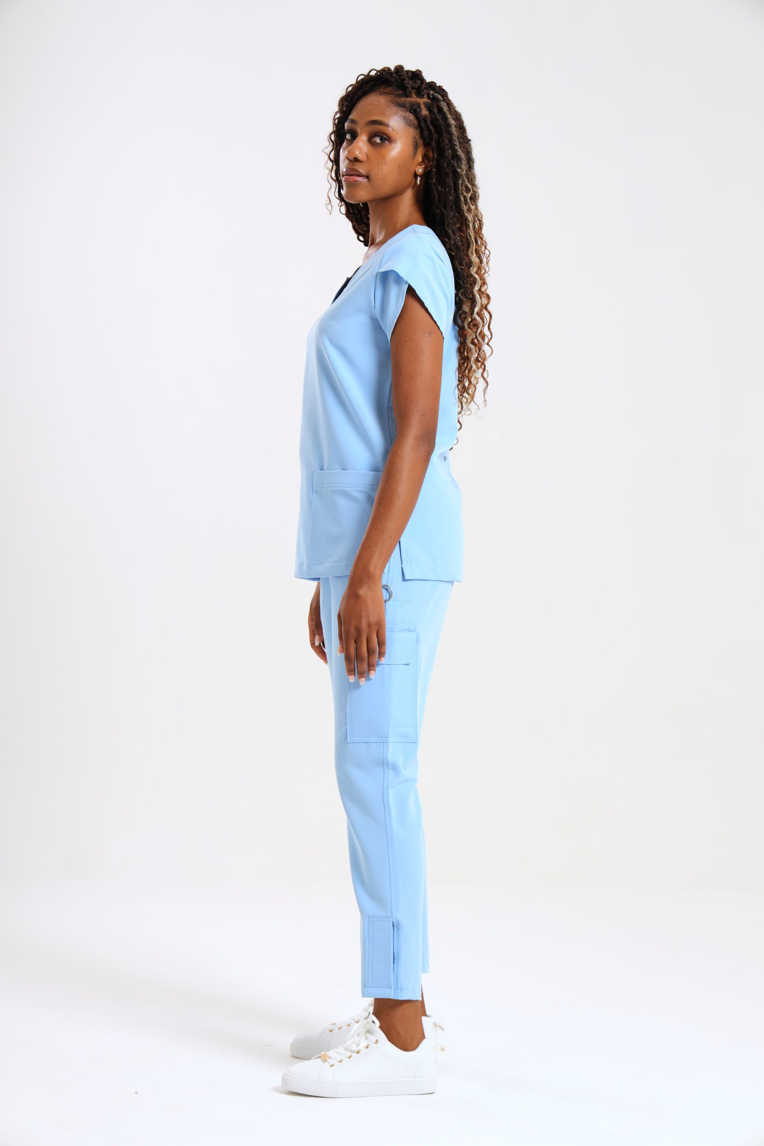 THE LUX LADIES NALEDI TULIP TOP - Greens Medi Scrubs South Africa - Premium Medical Uniforms & Apparel - Delivery Across SA