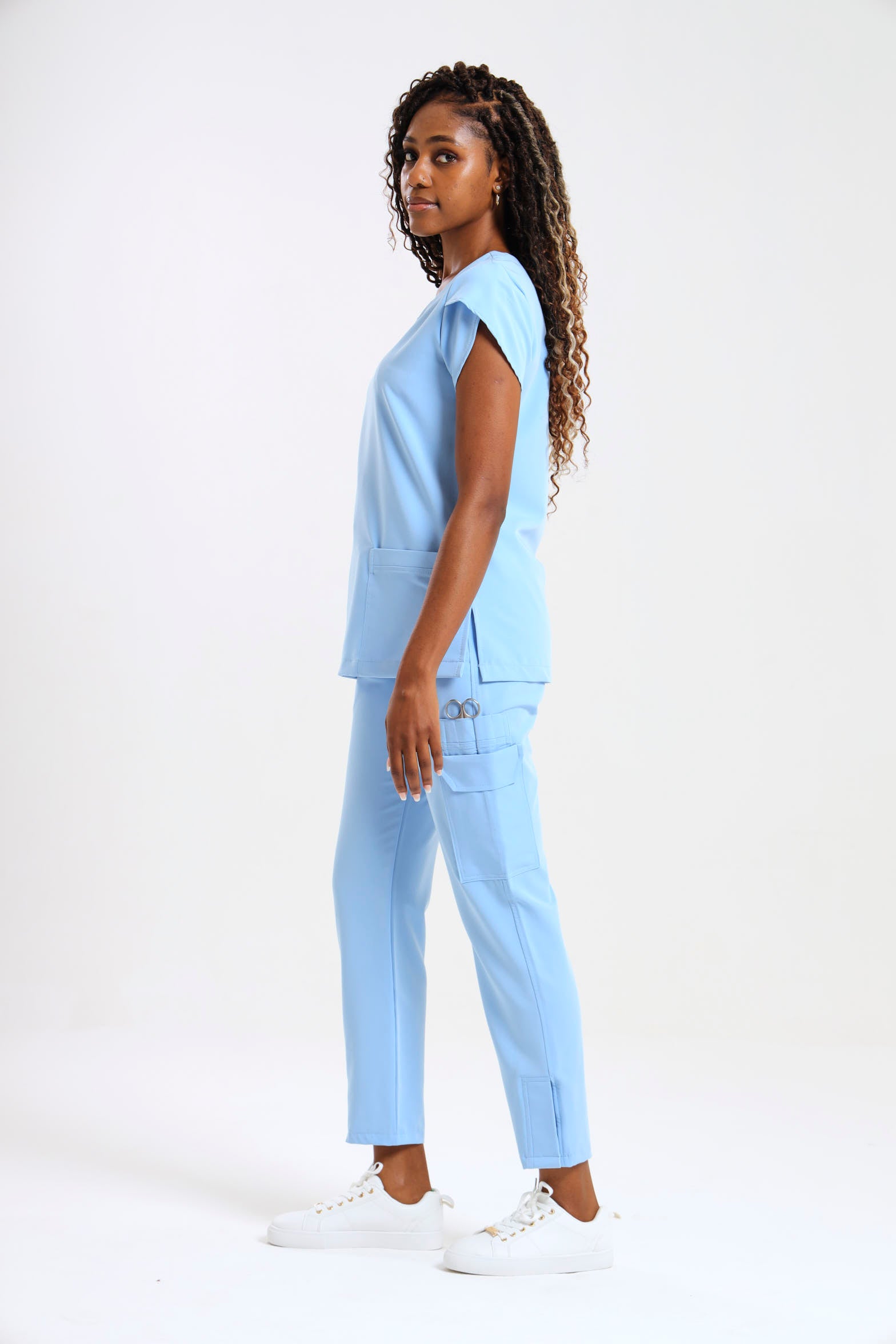 THE LUX LADIES NALEDI TULIP TOP - Greens Medi Scrubs South Africa - Premium Medical Uniforms & Apparel - Delivery Across SA