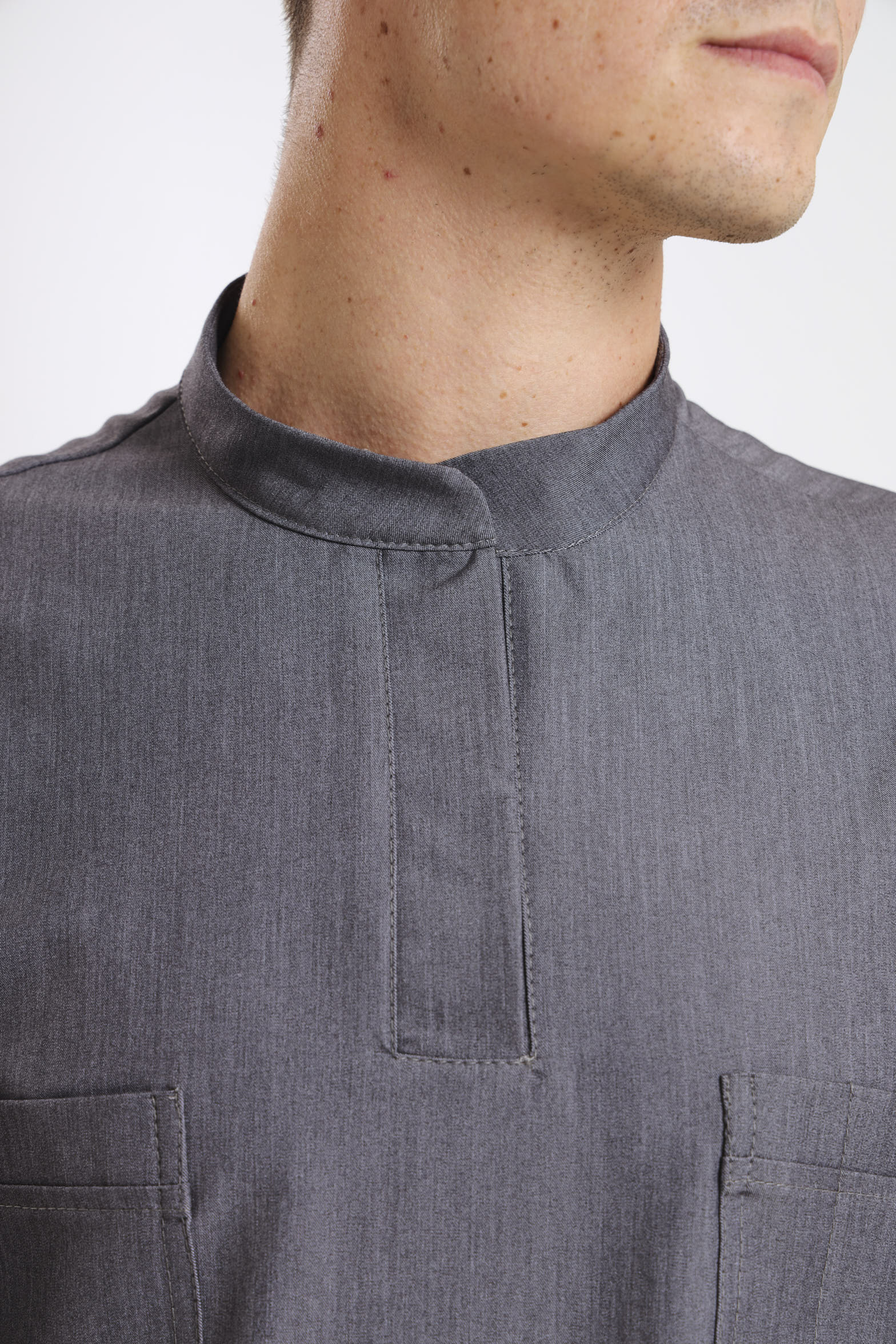 THE LUX MENS MANDARIN TOP - Greens Medi Scrubs South Africa - Premium Medical Uniforms & Apparel - Delivery Across SA