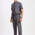 THE LUX MENS MANDARIN TOP - Greens Medi Scrubs South Africa - Premium Medical Uniforms & Apparel - Delivery Across SA