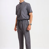 THE LUX MENS MANDARIN TOP - Greens Medi Scrubs South Africa - Premium Medical Uniforms & Apparel - Delivery Across SA
