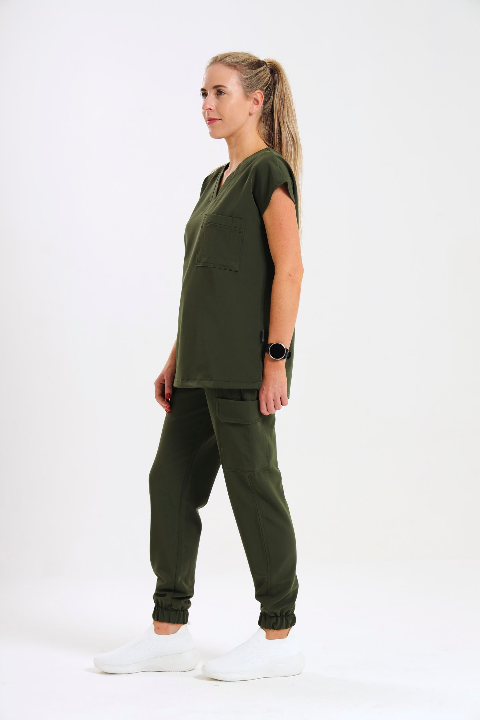 THE LUX LADIES V-NECK PETAL TOP - Greens Medi Scrubs South Africa - Premium Medical Uniforms & Apparel - Delivery Across SA