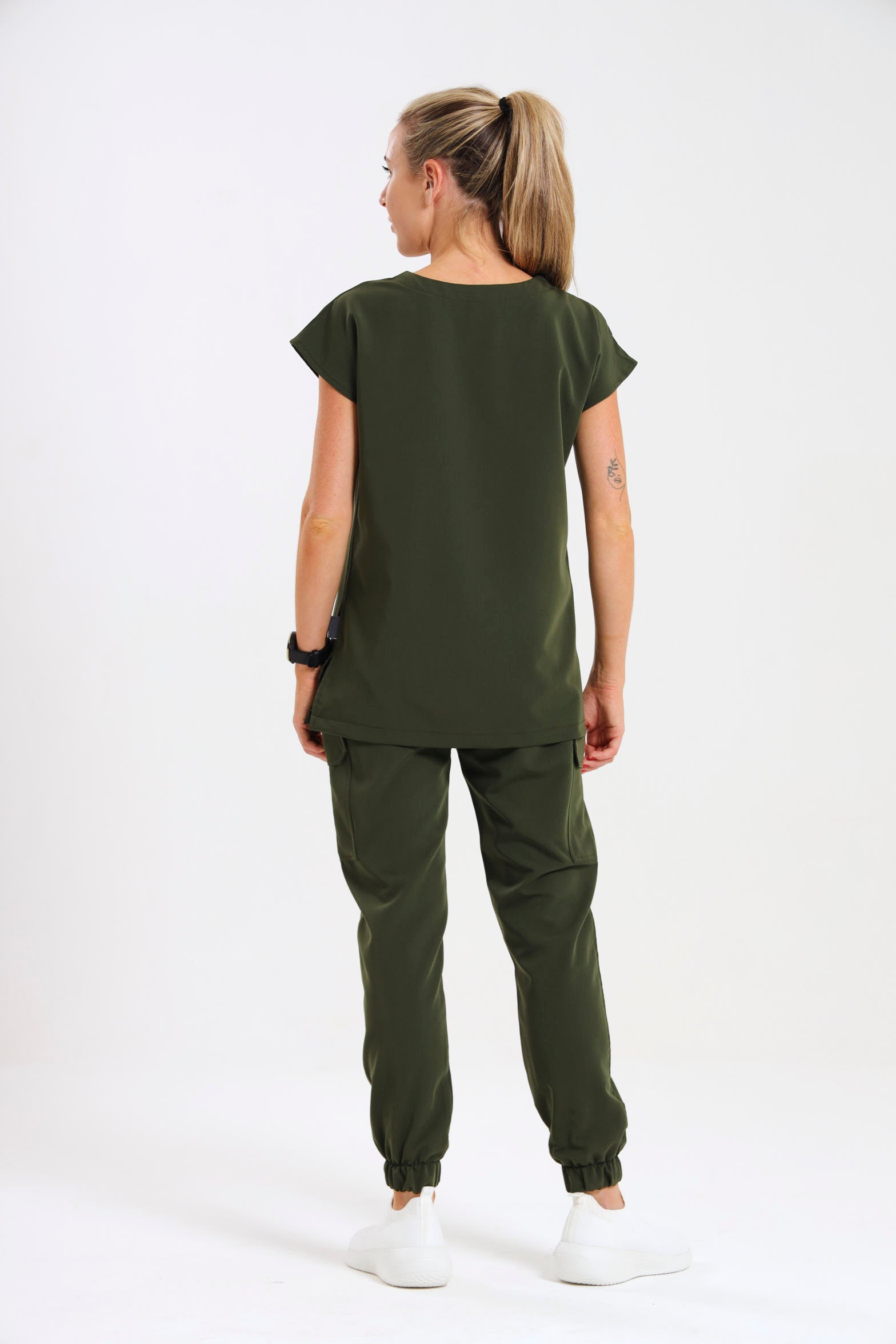 THE LUX LADIES V-NECK PETAL TOP - Greens Medi Scrubs South Africa - Premium Medical Uniforms & Apparel - Delivery Across SA
