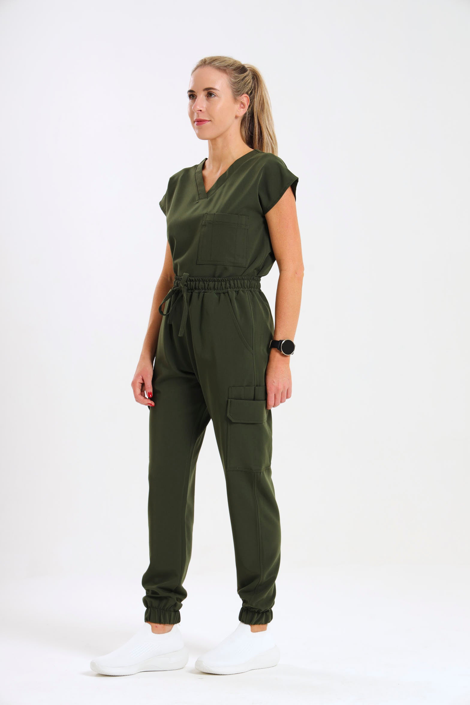 THE LUX LADIES V-NECK PETAL TOP - Greens Medi Scrubs South Africa - Premium Medical Uniforms & Apparel - Delivery Across SA