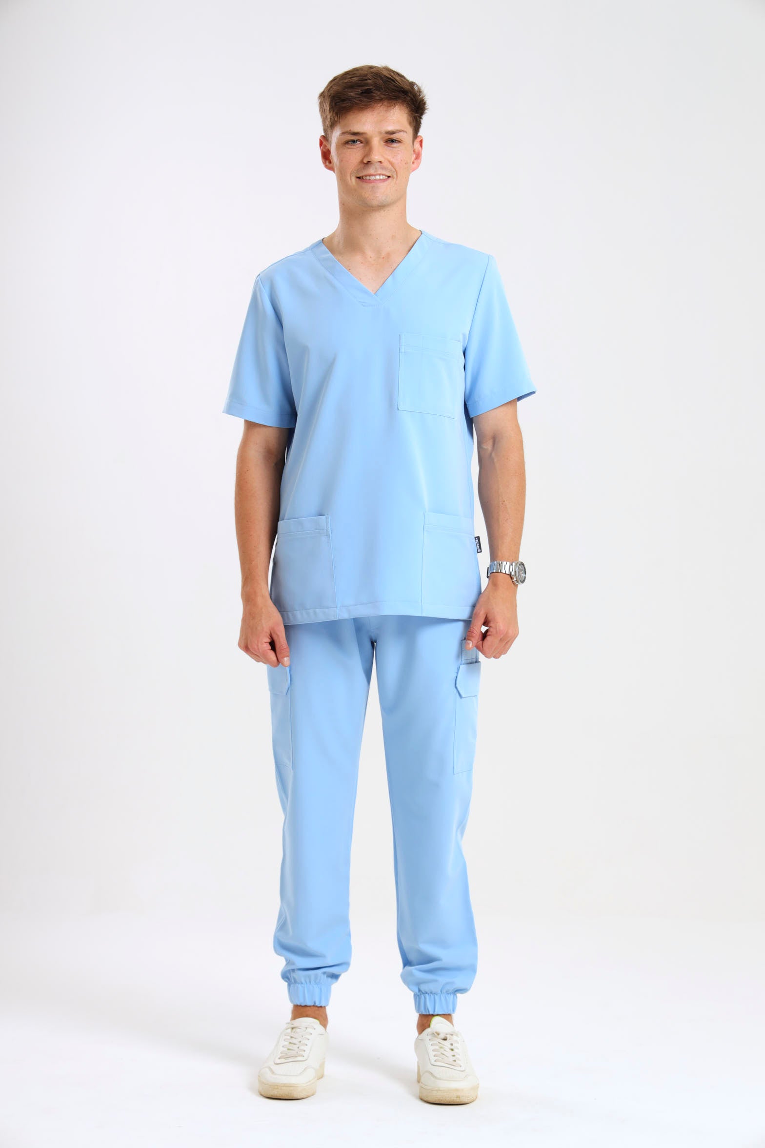 THE LUX MENS V-NECK TOP - Greens Medi Scrubs South Africa - Premium Medical Uniforms & Apparel - Delivery Across SA