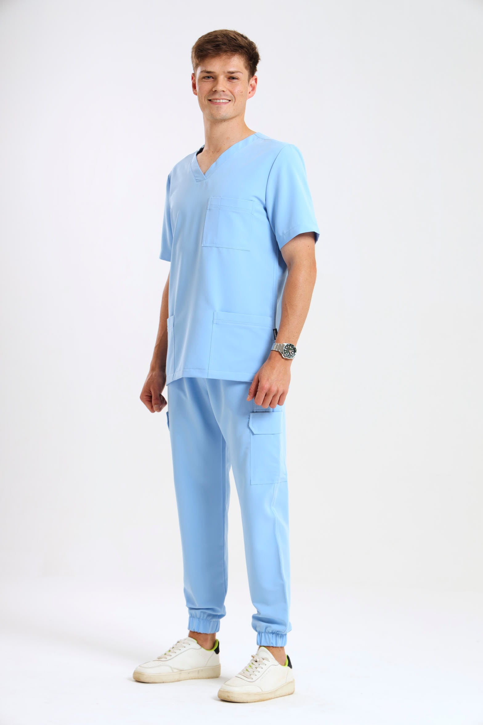 THE LUX MENS V-NECK TOP - Greens Medi Scrubs South Africa - Premium Medical Uniforms & Apparel - Delivery Across SA