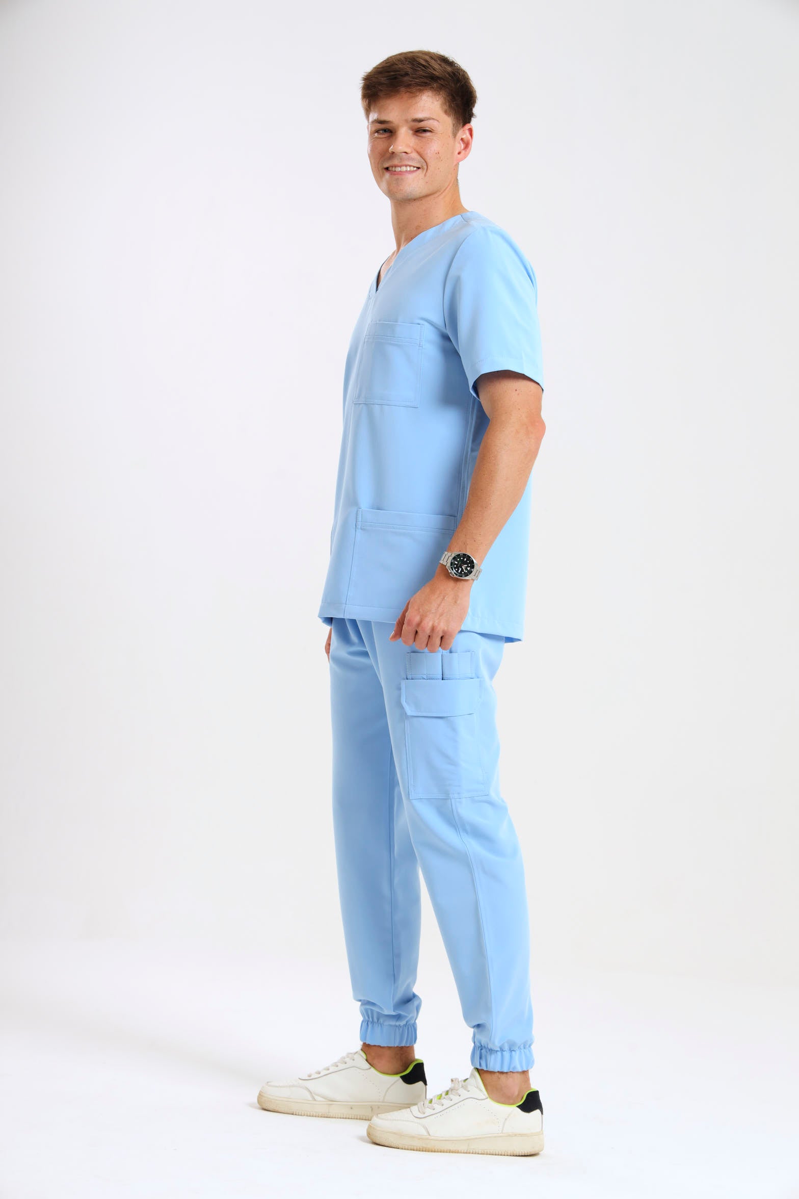 THE LUX MENS V-NECK TOP - Greens Medi Scrubs South Africa - Premium Medical Uniforms & Apparel - Delivery Across SA
