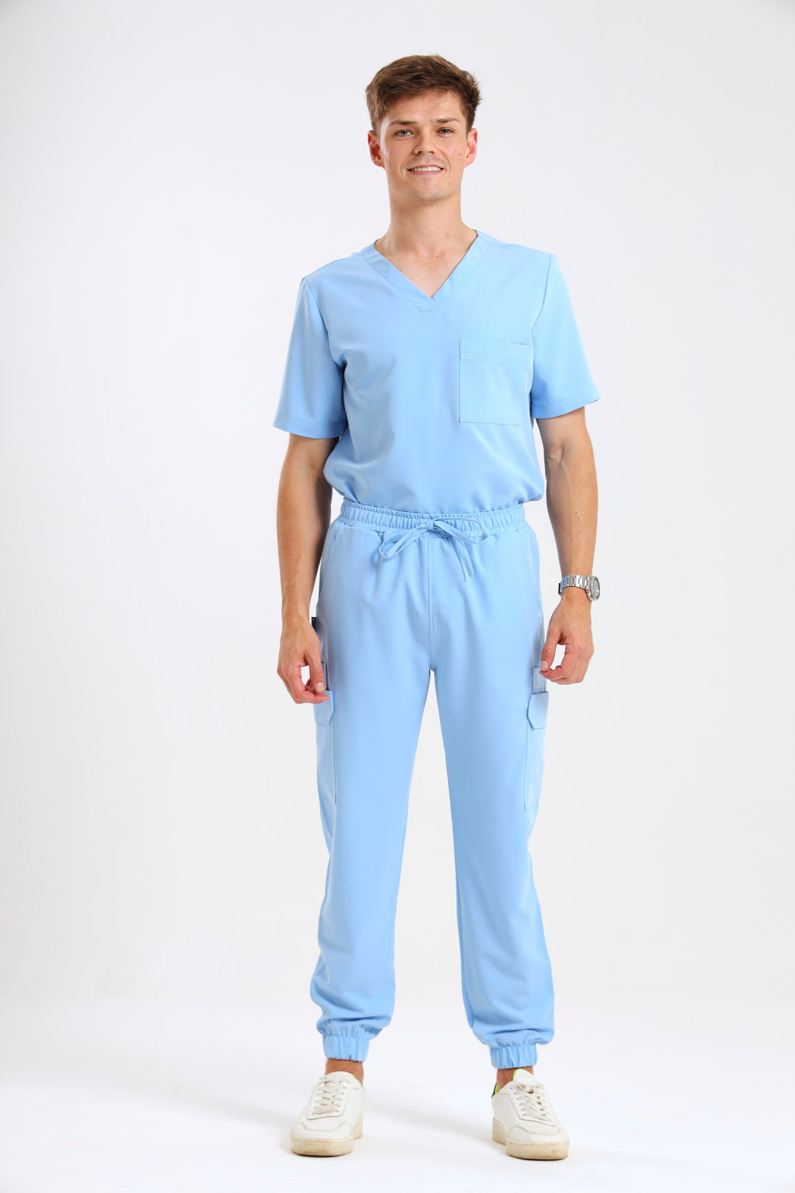 THE LUX MENS V-NECK TOP - Greens Medi Scrubs South Africa - Premium Medical Uniforms & Apparel - Delivery Across SA