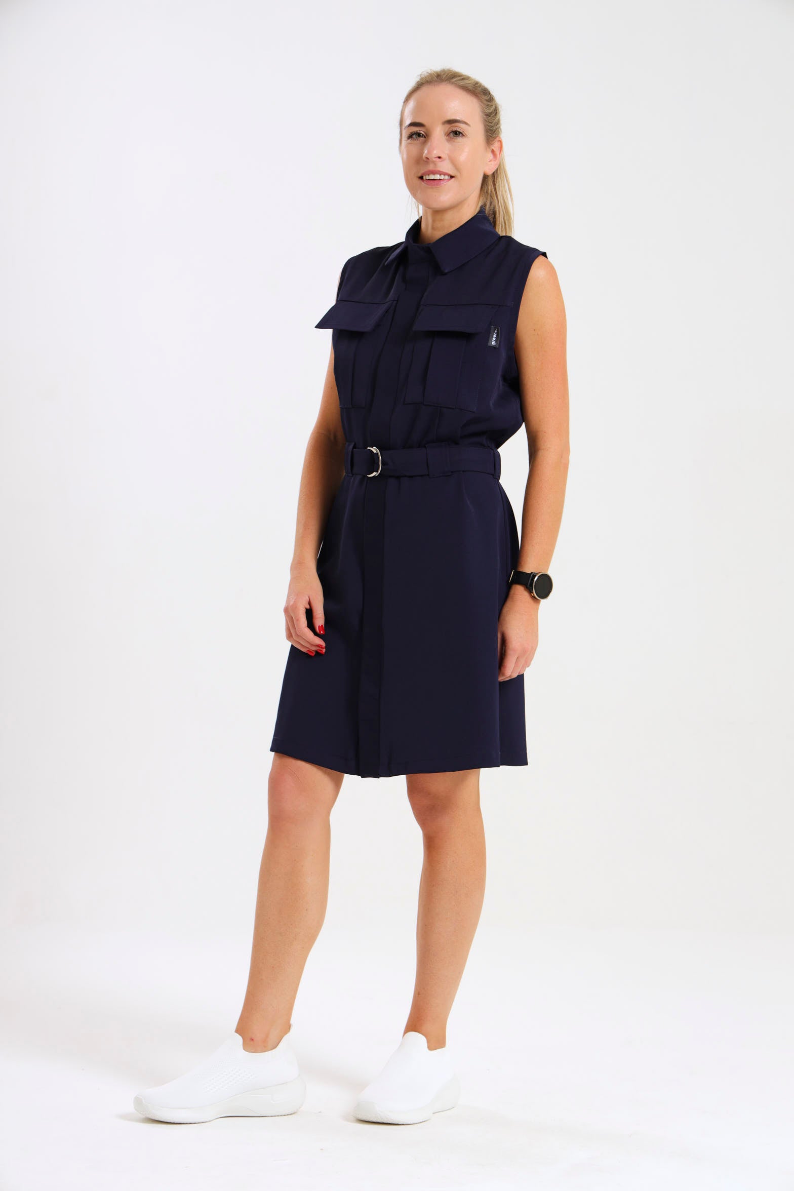 NEW LADIES SLEEVELESS MILITARY DRESS - Greens Medi Scrubs South Africa - Premium Medical Uniforms & Apparel - Delivery Across SA