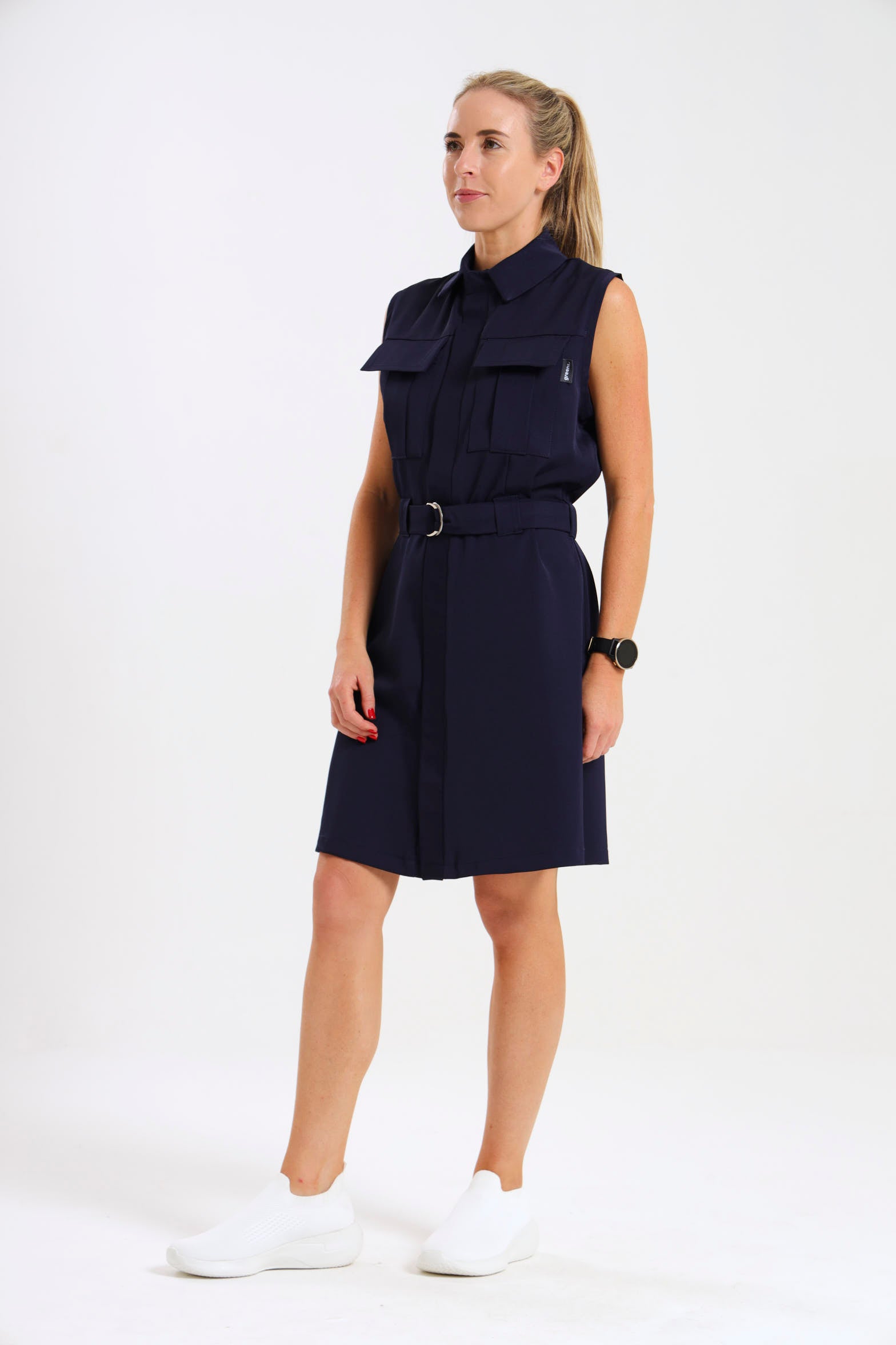 NEW LADIES SLEEVELESS MILITARY DRESS - Greens Medi Scrubs South Africa - Premium Medical Uniforms & Apparel - Delivery Across SA